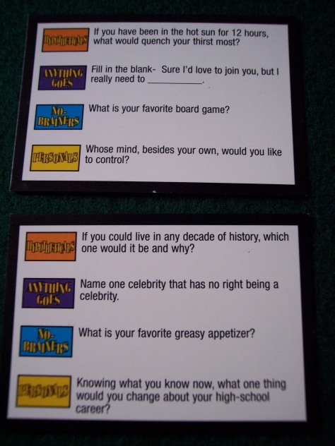 loaded questions cards